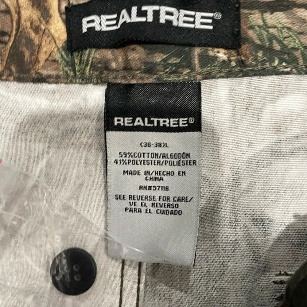 Real Tree Xtra Men’s Camouflage Cargo Pants L (36-38) NWT
